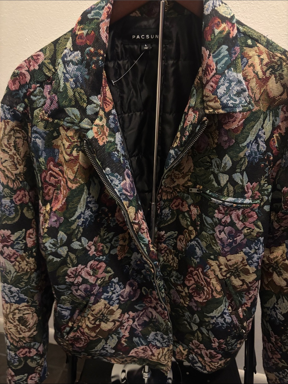 PacSun Multicolor Floral Tapestry Bomber Jacket